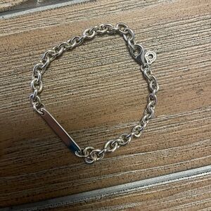 Pandora Sterling Silver ID Chain Bracelet (not engraved) 7 inches long